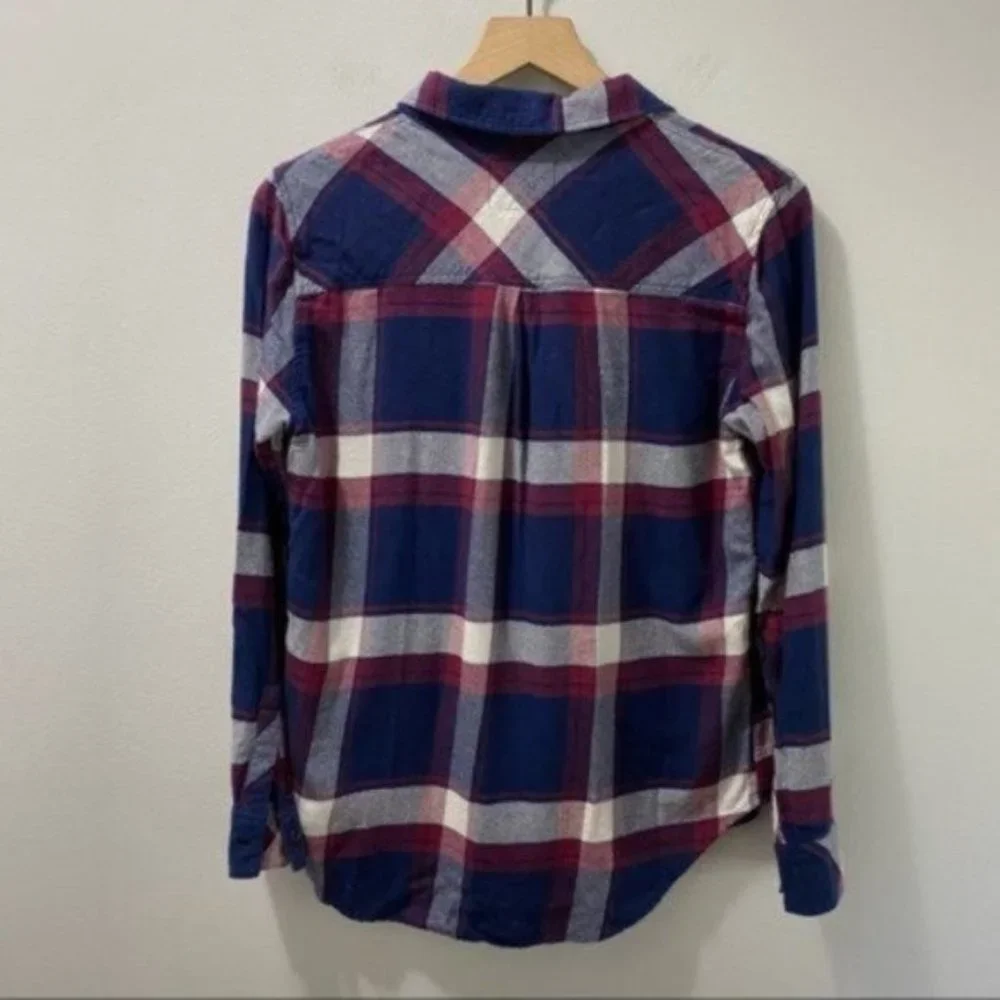 Rails Navy Purple Hunter Catalina Wine Plaid Button Down Shirt Size Small - Picture 3 of 9